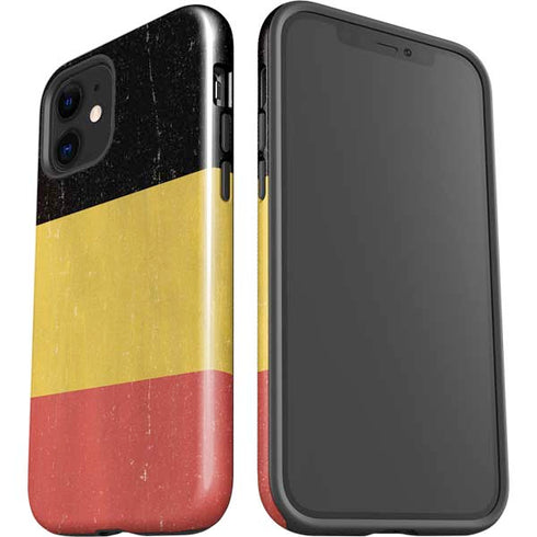 Belgium Flag Distressed iPhone 12 Mini Impact Case